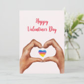 ハートの手 バレンタインデー シーズンカード (スタンド正面)