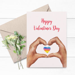 ハートの手 バレンタインデー シーズンカード