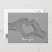 ハートの手 ポストカード (正面/裏面)