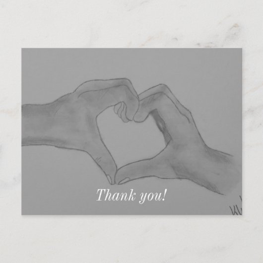 ハートの手 ポストカード (正面)