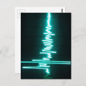 ハートの打ち上げ – EKG ポストカード (正面/裏面)