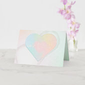 ハートの打ち込み、カラー：シルバー、M 箔グリーティングカード (蘭)