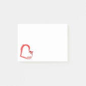 ハートの投稿ノートでの愛 ポストイット (正面)