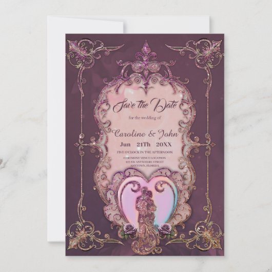 ハートの抱擁で。 セーブザデート (正面)