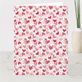 ハートの抽象的な模様の包装紙　中サイズのギフト カード (正面)