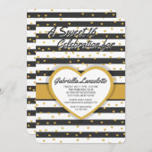 ハートの招待状を有するために得ました 招待状 (正面/裏面)