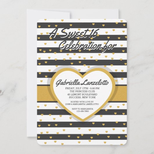 ハートの招待状を有するために得ました 招待状 (正面)