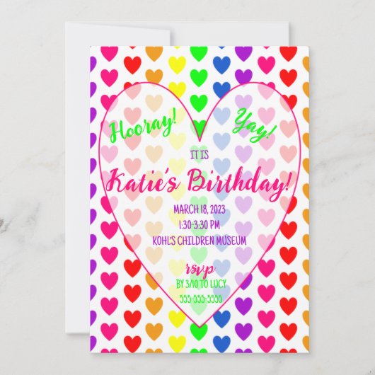 ハートの招待状 招待状 (正面)