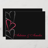 ハートの招待状 招待状 (正面/裏面)