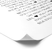 ハートの指紋ピンク50私はあなたを愛する理由 ポスター (角)