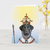 ハートの挨拶状の女王 カード (黄色い花)