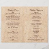 ハートの施錠と鍵結婚の式プログラム (裏面)