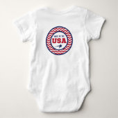 ハートの旗 ベビーボディスーツ (裏面)