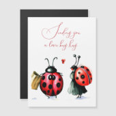 ハートの日に贈るレディバグのカード (正面/裏面)