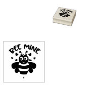 ハートの日の「Bee Mine」ゴムスタンプ ラバースタンプ (押印)