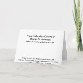 ハートの曼荼羅は3つを着色します カード (裏面)