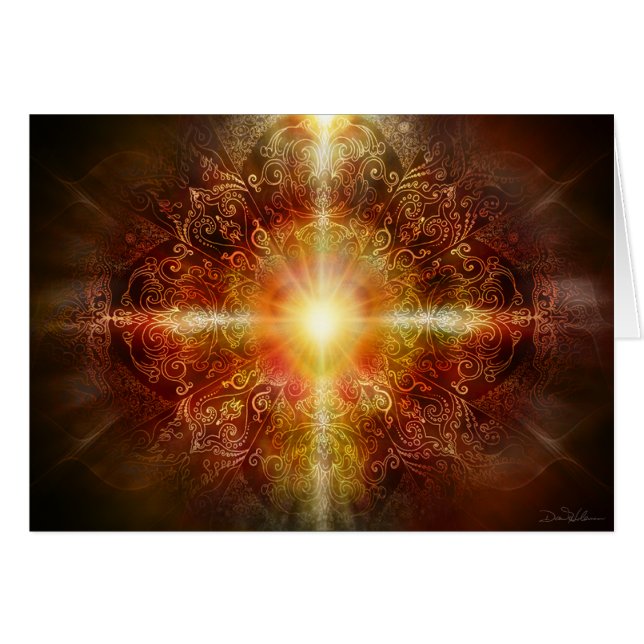 ハートの曼荼羅ブラウン (正面横)