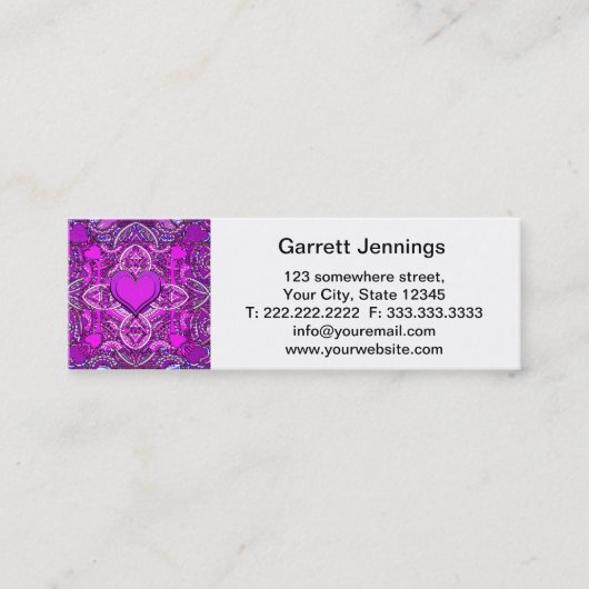 ハートの曼荼羅 スキニー名刺 (正面)