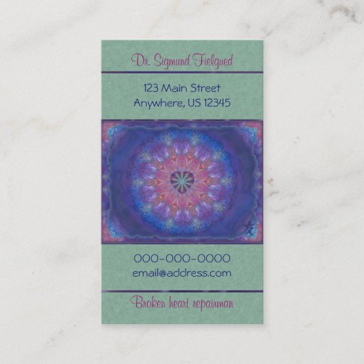 ハートの曼荼羅 名刺 (正面)