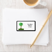 ハートの木に座る夏のラブバード ラベル (インサイチュ)