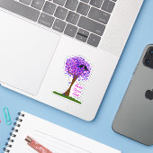 ハートの木の上のラブバード - 冬の恋 シール (ノートパソコンとiPhone)