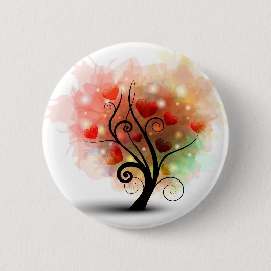 ハートの木ボタン 缶バッジ (正面)