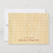 ハートの木目調感謝カード サンキューカード (裏面)