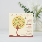 ハートの木 お別れパーティー招待状 招待状 (スタンド正面)