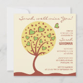 ハートの木 お別れパーティー招待状 招待状 (正面)