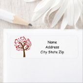 **ハートの木**差出人住所ラベル ラベル (インサイチュ)