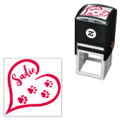 ハートの末尾の前部印刷と名前をカスタムする セルフインキングスタンプ (インサイチュ)