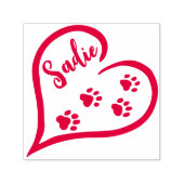 ハートの末尾の前部印刷と名前をカスタムする セルフインキングスタンプ (デザイン)