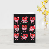 ハートの本を読んでいるバレンタインの先生と少年少女が大好き カード (黄色い花)