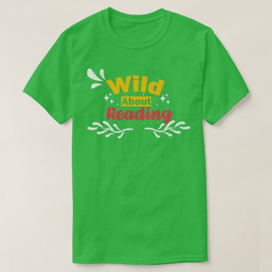 ハートの本読やボーに読夢中になる Tシャツ (デザイン正面)