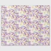 ハートの枝バレンタインの花ラブパターン ラッピングペーパー (フラット)