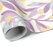 ハートの枝バレンタインの花ラブパターン ラッピングペーパー (ロールコーナー)