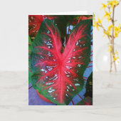 ハートの植物の挨拶状 カード (黄色い花)