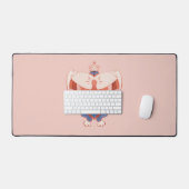 ハートの検索:ハート型ロックブロック デスクマット (キーボード&マウス)