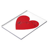 ハートの楽譜、スパイラルフォトノートブック ノートブック (左側)