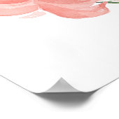 ハートの欲望ピンクローズ ポスター (角)