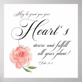 ハートの欲望ピンクローズ ポスター