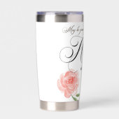 ハートの欲望ピンクローズ 保温保冷タンブラー (正面)