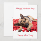 ハートの母の日のカードにカスタムドイツのシェパード シーズンカード (正面/裏面)