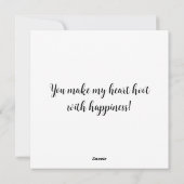 ハートの水彩パッチワークフクロウペア バレンタイン シーズンカード (裏面)