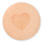 ハートの水彩 - 遊び心のあるチャームのタッチ セラミックノブ (正面)