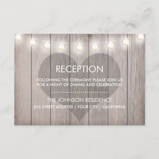 ハートの汚れがついた受付カード エンクロージャーカード (正面)