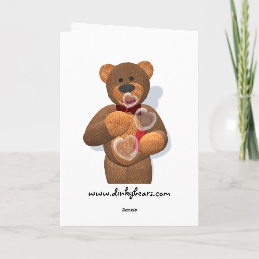 ハートの泡を吹いているDinkyくま シーズンカード (裏面)