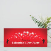 ハートの泡 - バレンタインデーパーティーの招待状 招待状 (スタンド正面)