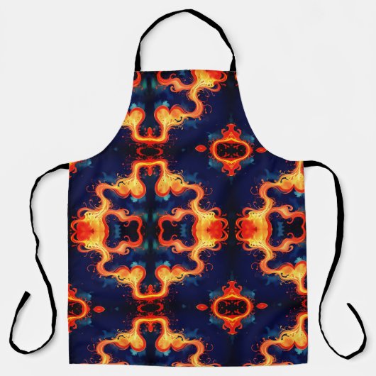 ハートの炎と空 エプロン (正面)