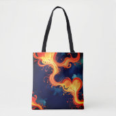 ハートの炎と空 トートバッグ (正面)